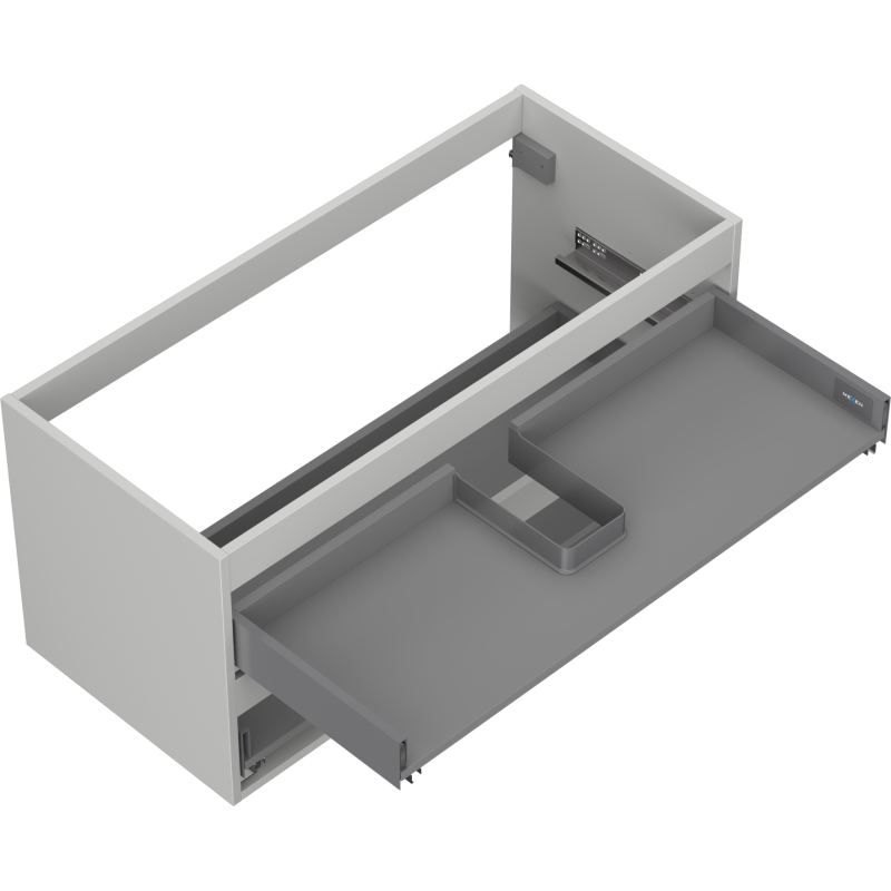 Mexen Box-A корубш на шкаф за мивка 100 см, 2 чекмеджета, сив мат - 91AX0-1000-470-2-62