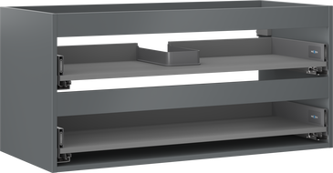 Mexen Box-A корпус за шкаф под мивка 100 см, 2 чекмеджета, графит мат - 91AX0-1000-470-2-66