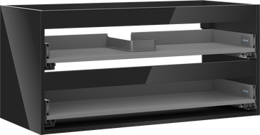 Mexen Box-A шкаф под мивка 100 см, 2 чекмеджета, черен гланц - 91AX0-1000-470-2-70