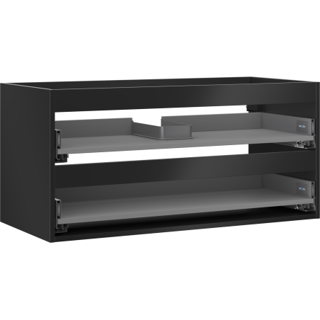 Корпус на шкаф под мивка Mexen Box-A 100 см, 2 чекмеджета, черен мат - 91AX0-1000-470-2-71