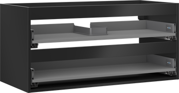 Mexen Box-A корпус на шкафче под мивка 100 см, 2 чекмеджета, черен мат - 91AX0-1000-470-2-71