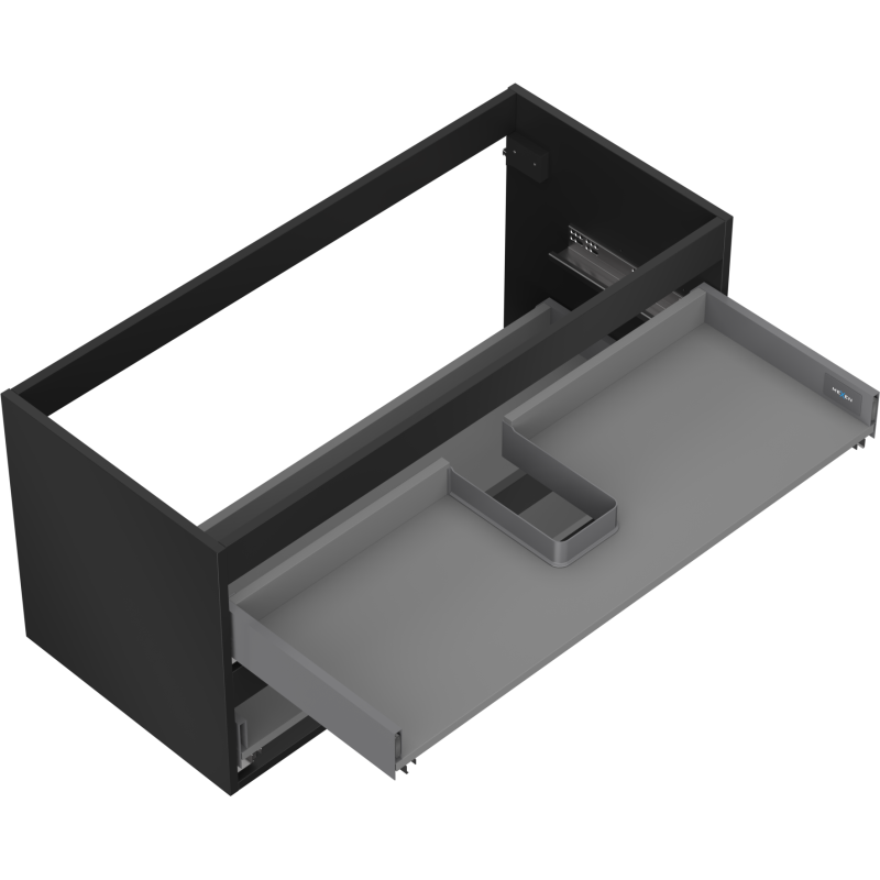 Mexen Box-A корпус на шкафче под мивка 100 см, 2 чекмеджета, черен мат - 91AX0-1000-470-2-71
