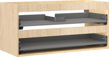 Mexen Box-A корпус на шкафче под мивка 100 см, 2 чекмеджета, дъб - 91AX0-1000-470-2-81