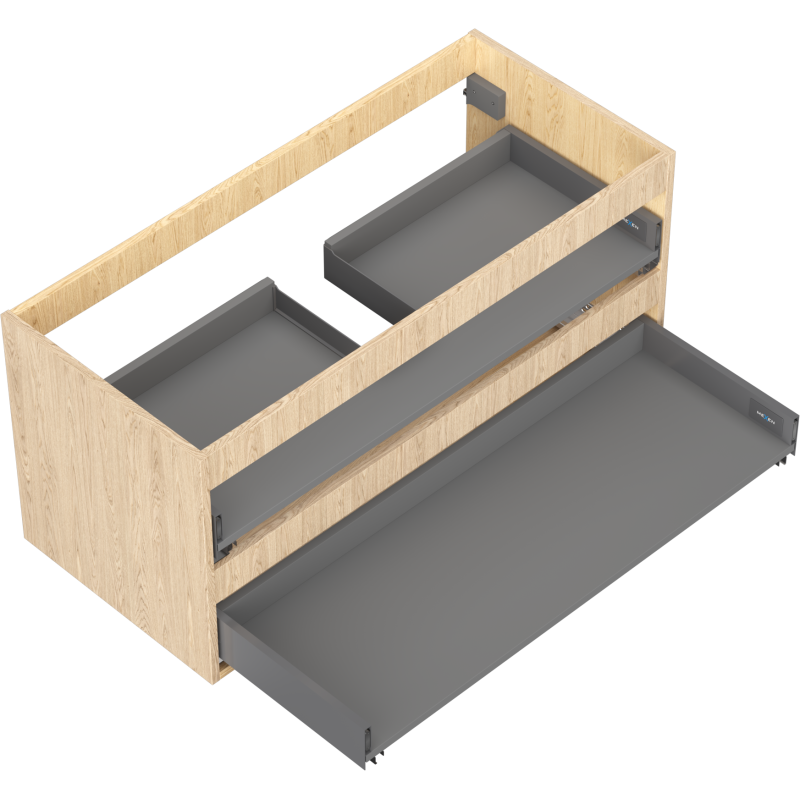 Mexen Box-A корпус на шкафче под мивка 100 см, 2 чекмеджета, дъб - 91AX0-1000-470-2-81