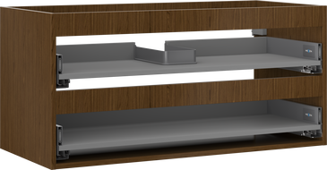Mexen Box-A корпус за шкафа под мивка 100 см, 2 чекмеджета, орех - 91AX0-1000-470-2-86
