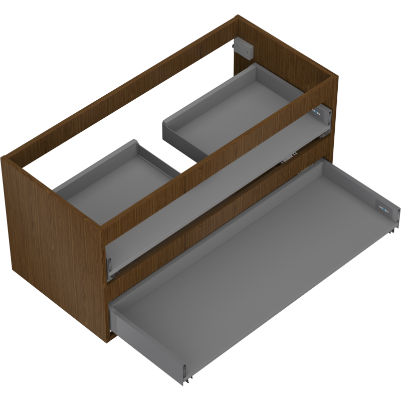 Mexen Box-A корпус за шкафа под мивка 100 см, 2 чекмеджета, орех - 91AX0-1000-470-2-86