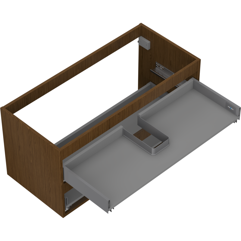 Mexen Box-A корпус за шкафа под мивка 100 см, 2 чекмеджета, орех - 91AX0-1000-470-2-86