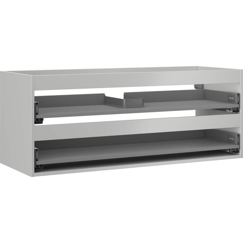 Mexen Box-A корпус за шкаф за мивка 120 см, 2 чекмеджета, сив мат - 91AX0-1200-470-2-62