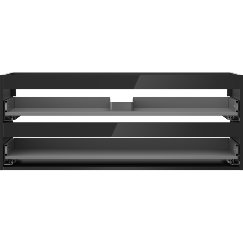 Mexen Box-A корпус шкаф за мивка 120 см, 2 чекмеджета, черен гланц - 91AX0-1200-470-2-70