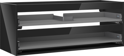 Mexen Box-A корпус шкаф за мивка 120 см, 2 чекмеджета, черен гланц - 91AX0-1200-470-2-70