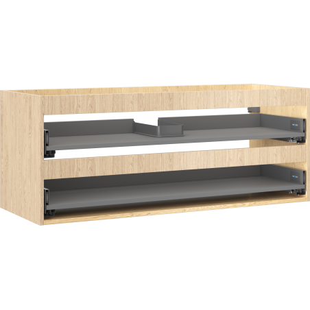 Корпус за шкафче за мивка Mexen Box-A 120 см, 2 чекмеджета, дъб - 91AX0-1200-470-2-81