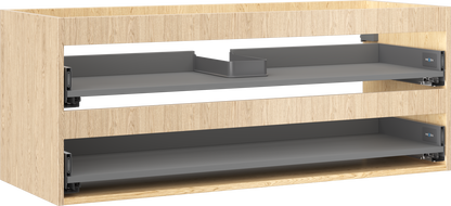 MEXEN Box-A корпус мебели под умивалник 120 см, 2 чекмеджета, дъб - 91AX0-1200-470-2-81