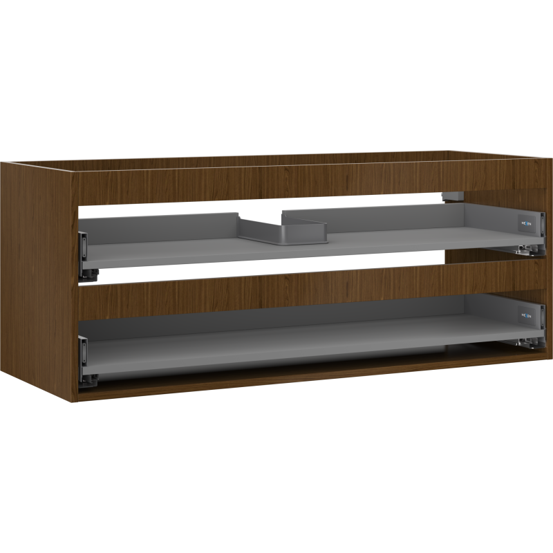 Mexen Box-A корпус на шкаф за умивалник 120 см, 2 чекмеджета, орех - 91AX0-1200-470-2-86