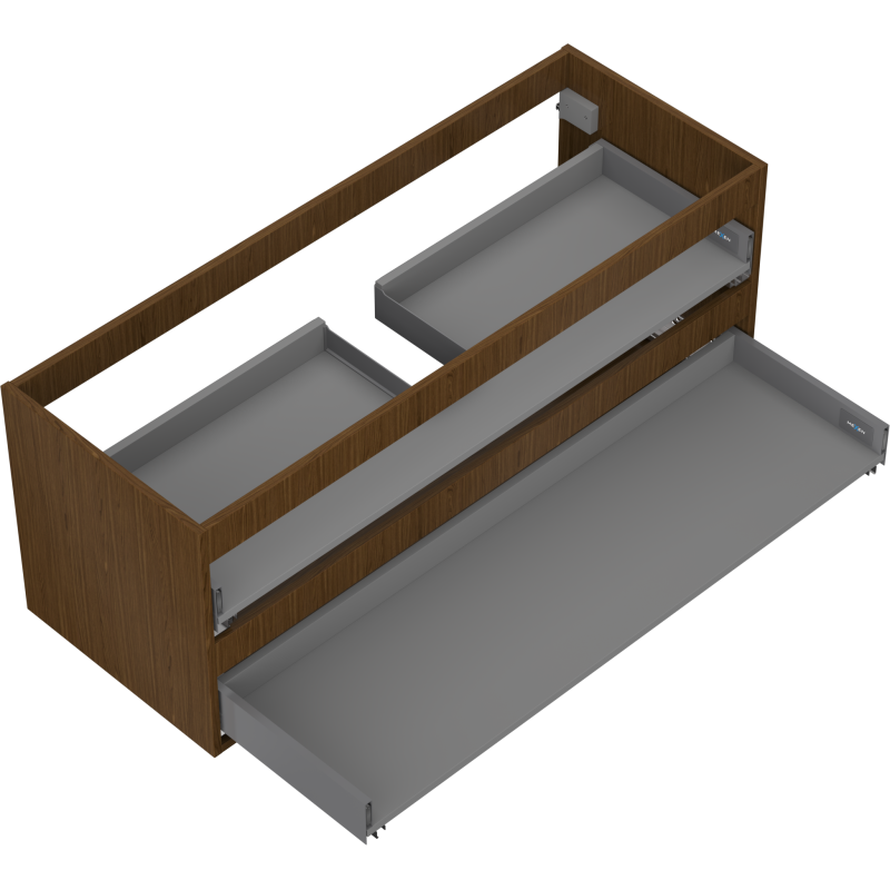 Mexen Box-A корпус на шкаф за умивалник 120 см, 2 чекмеджета, орех - 91AX0-1200-470-2-86