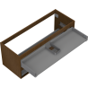 Mexen Box-A корпус на шкаф за умивалник 120 см, 2 чекмеджета, орех - 91AX0-1200-470-2-86