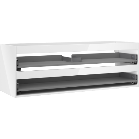 Mexen Box-A корпус на шкаф под мивка 140 см, 2 чекмеджета, бял гланц - 91AX0-1400-470-2-00