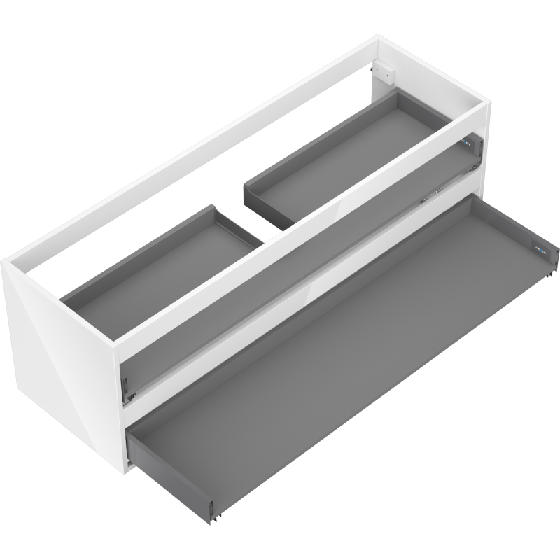Mexen Box-A корпус за шкаф под умивалник 140 см, 2 чекмеджета, бял гланц - 91AX0-1400-470-2-00