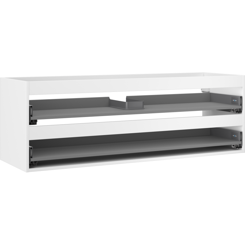 Mexen Box-A корпус на шкаф под мивка 140 см, 2 чекмеджета, бял мат - 91AX0-1400-470-2-01