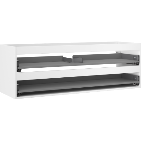Корпус за шкаф под мивка Mexen Box-A 140 см, 2 чекмеджета, бял мат - 91AX0-1400-470-2-01