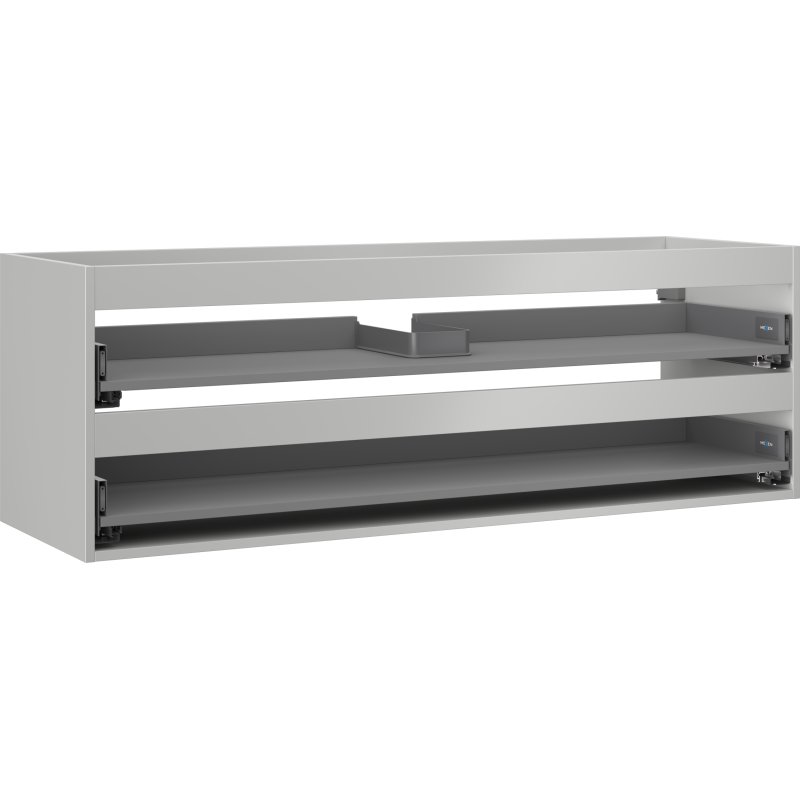 Кутия корпус за мивка Mexen Box-A 140 см, 2 чекмеджета, сив мат - 91AX0-1400-470-2-62