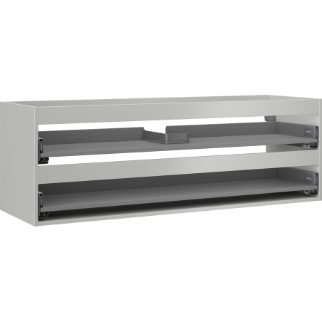 Кутия корпус за мивка Mexen Box-A 140 см, 2 чекмеджета, сив мат - 91AX0-1400-470-2-62