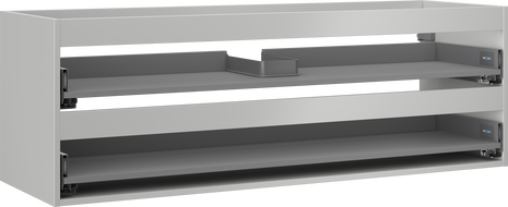 Кутия корпус за мивка Mexen Box-A 140 см, 2 чекмеджета, сив мат - 91AX0-1400-470-2-62