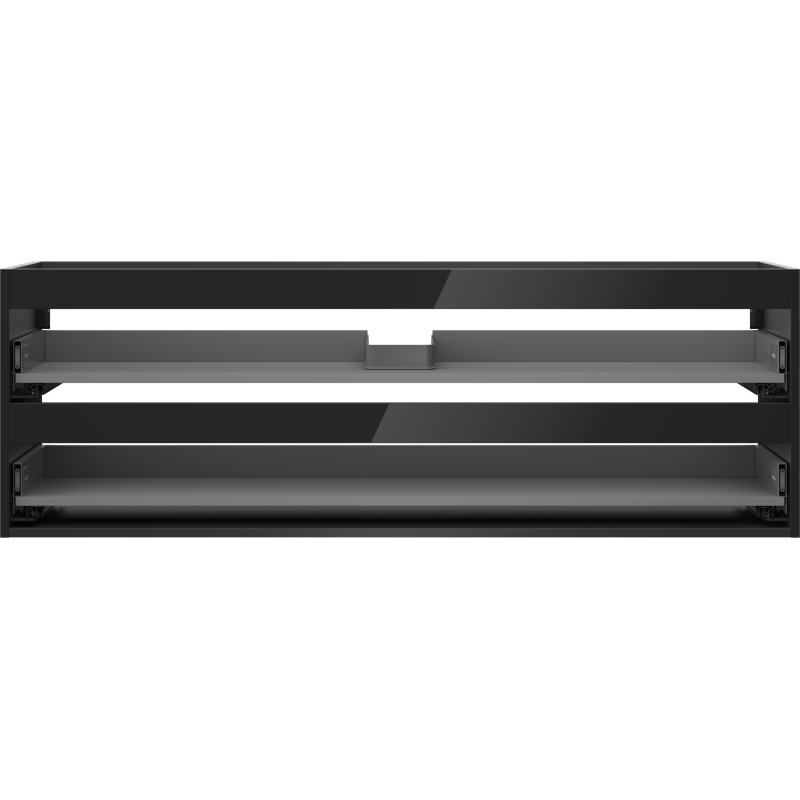 Mexen Box-A корпус на шкаф под умивалник 140 см, 2 чекмеджета, черен гланц - 91AX0-1400-470-2-70