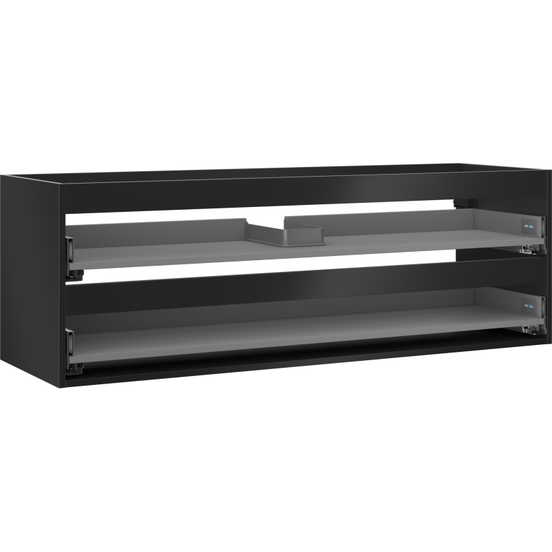 Mexen Box-A корпус за шкаф под мивка 140 см, 2 чекмеджета, черен мат - 91AX0-1400-470-2-71