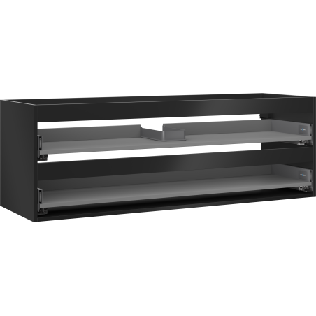 Mexen Box-A корпус за шкаф под мивка 140 см, 2 чекмеджета, черен мат - 91AX0-1400-470-2-71
