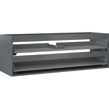 Корпус на шкаф под мивка Mexen Box-A 140 см, 2 чекмеджета, матов графит - 91AX0-1400-470-2-66