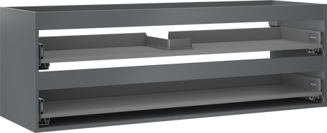 Mexen Box-A корпус на шкаф за мивка 140 см, 2 чекмеджета, матов графит - 91AX0-1400-470-2-66