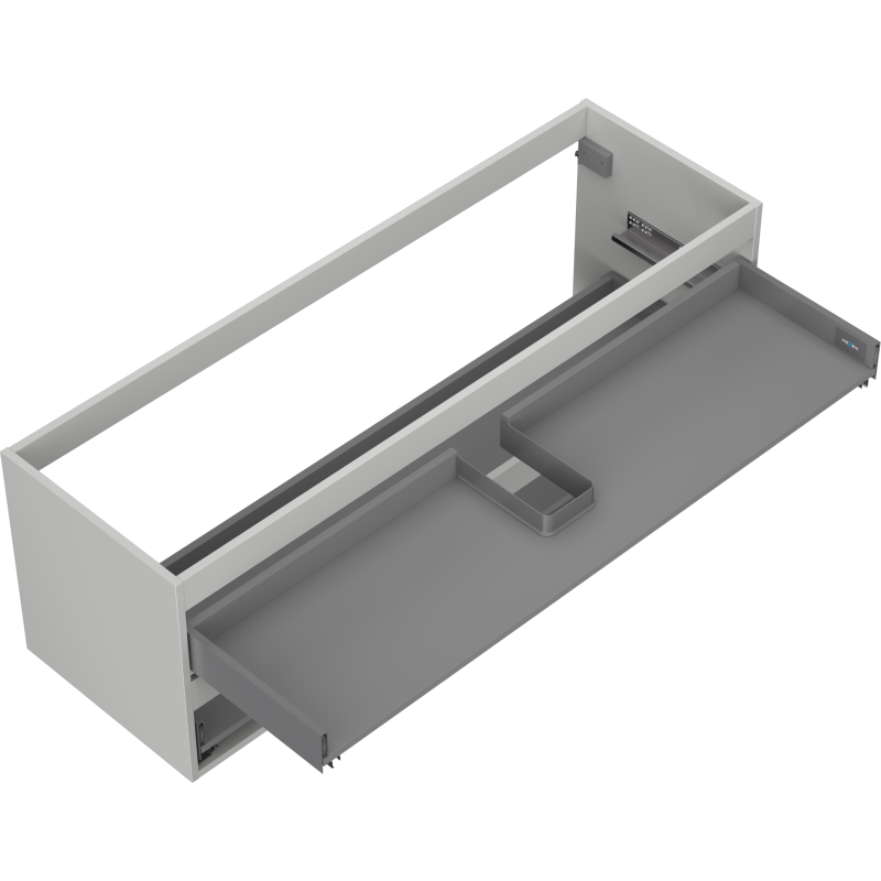 Mexen Box-A корпус за шкаф под умивалник 140 см, 2 чекмеджета, сив мат