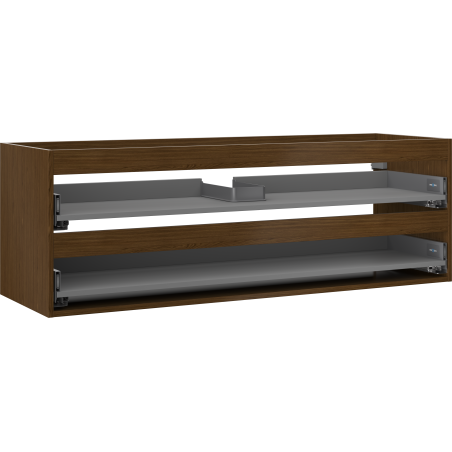 Корпус на шкафа под умивалник Mexen Box-A 140 см, 2 чекмеджета, орех - 91AX0-1400-470-2-86