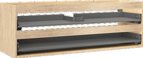 Корпус за умивалник Mexen Box-A 140 см, 2 чекмеджета, дъб - 91AX0-1400-470-2-81