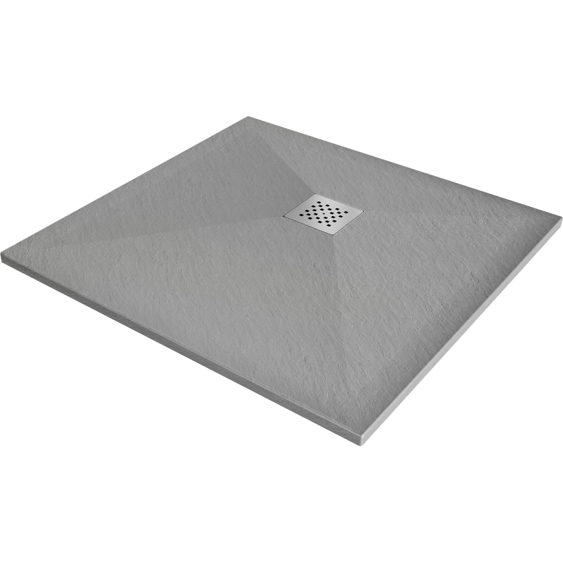 Mexen Stone+ композитен квадратен поддуш 70 x 70 см, сив-бетон - 44617070