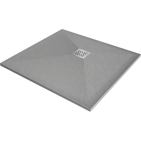 Mexen Stone+ композитен квадратен поддуш 70 x 70 см, сив-бетон - 44617070