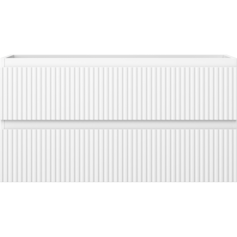 Mexen Rivel шкаф за баня за мивка 90 см, 2 чекмеджета, набраздена, бяло мат - 91A20-09047-2-BFF01