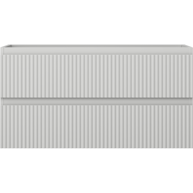 Mexen Rivel шкаф за баня под мивка 90 см, 2 чекмеджета, оребрен, сив мат - 91A20-09047-2-BFF62