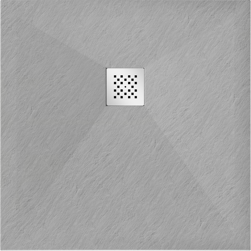 Mexen Stone+ композитен квадратен душ кабина 90 x 90 см, сив-бетон - 44619090