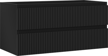 Mexen Rivel шкаф за баня под мивка 100 cm, 2 чекмеджета, релефен, черен мат - 91A20-10047-2-BFF71