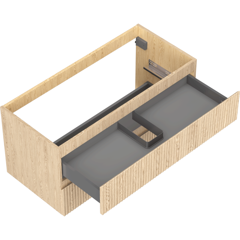 Mexen Rivel шкаф за баня за мивка 100 см, 2 чекмеджета, релефен, дъб