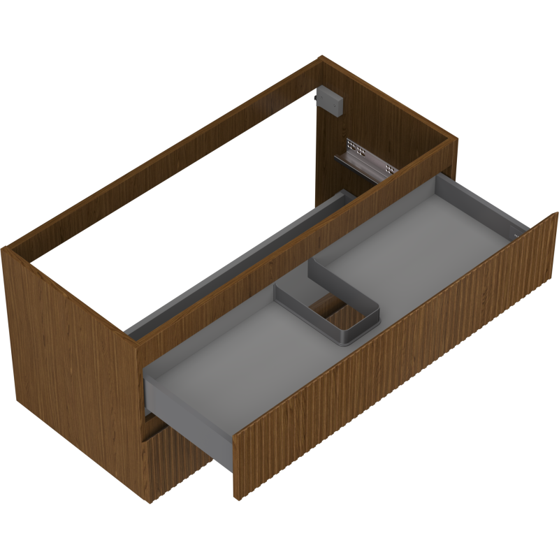 Mexen Rivel шкаф за баня под мивка 100 см, 2 чекмеджета, релефен, орех - 91A20-10047-2-BFF86