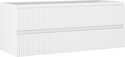 Mexen Rivel шкаф за баня под мивка 120 см, 2 чекмеджета, оребрена, бяла матова - 91A20-12047-2-BFF01