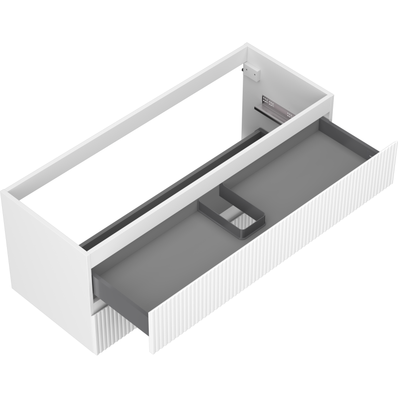 Mexen Rivel шкаф за баня под мивка 120 см, 2 чекмеджета, оребрена, бяла матова - 91A20-12047-2-BFF01