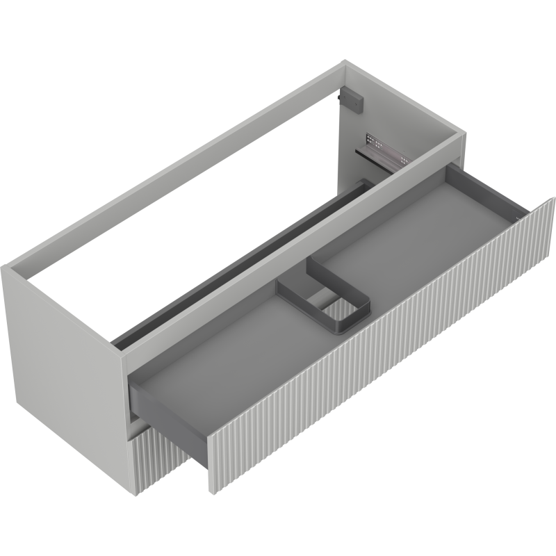 Mexen Rivel шкаф за баня за мивка 120 см, 2 чекмеджета, гофрирана, сива мат - 91A20-12047-2-BFF62
