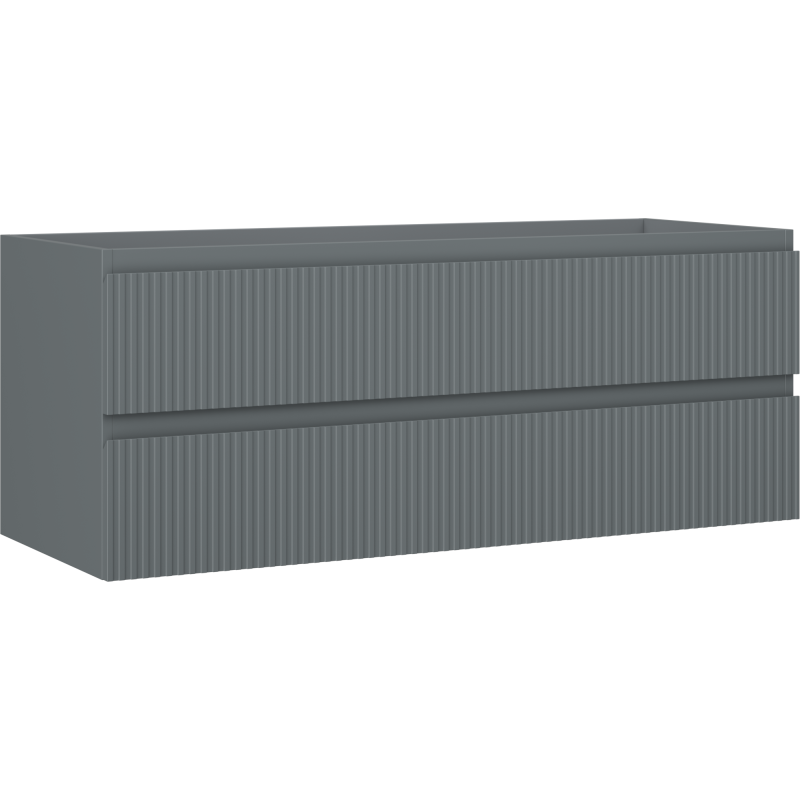 Mexen Rivel шкаф за баня под мивка 120 см, 2 чекмеджета, релефен, графит мат - 91A20-12047-2-BFF66