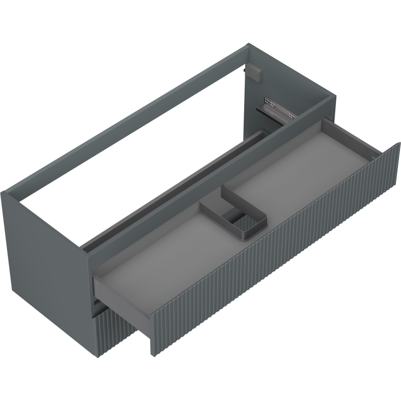 Mexen Rivel шкаф за баня под мивка 120 см, 2 чекмеджета, релефен, графит мат - 91A20-12047-2-BFF66