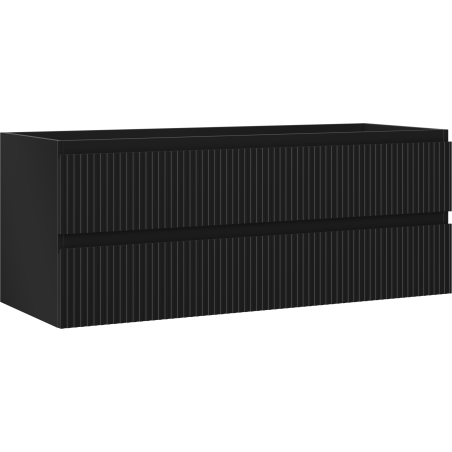 Mexen Rivel шкаф за баня под мивка 120 см, 2 чекмеджета, рифелован, черен мат - 91A20-12047-2-BFF71