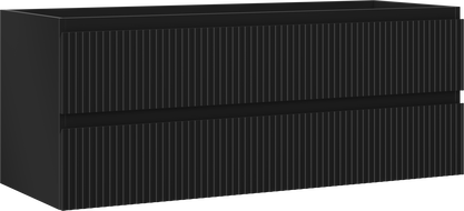 Mexen Rivel шкаф за баня под мивка 120 см, 2 чекмеджета, рифелован, черен мат - 91A20-12047-2-BFF71