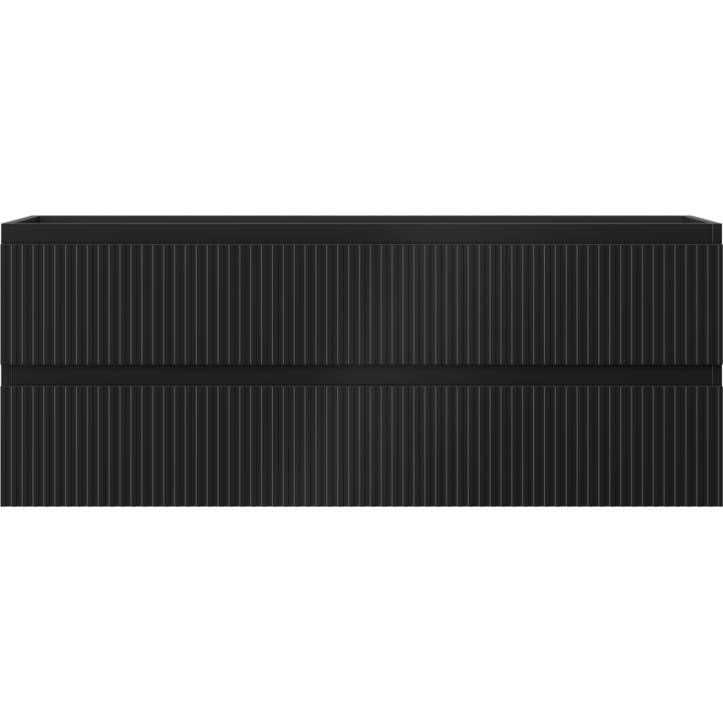 Mexen Rivel шкаф за баня под мивка 120 см, 2 чекмеджета, рифелован, черен мат - 91A20-12047-2-BFF71